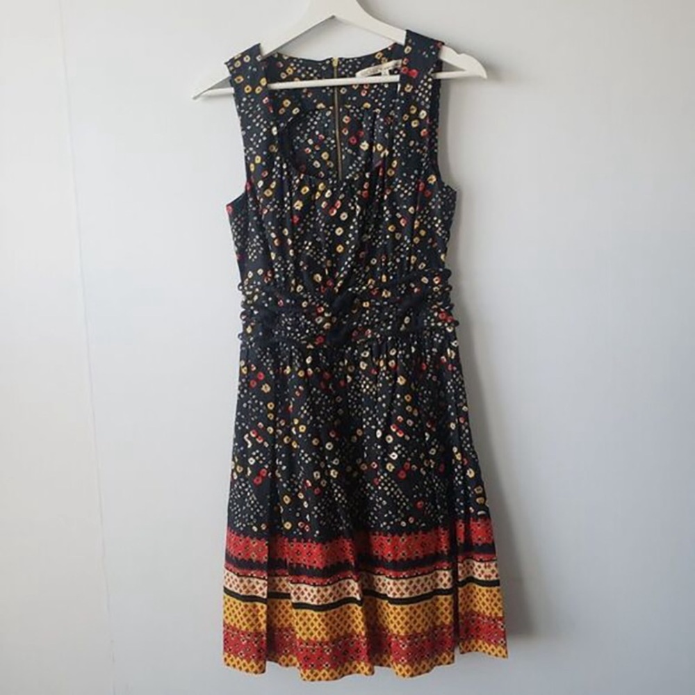 RACHEL Rachel Roy Multicolor Patterned Midi Dress